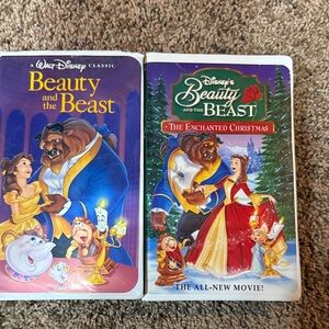 Disney Beauty and the Beast VHS Set - Blue and Red Covers